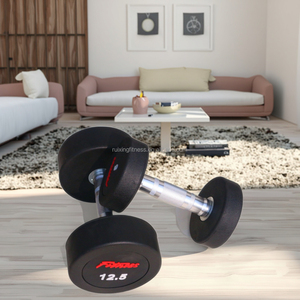 Set di manubri da ufficio in gomma per <span class=keywords><strong>Bodybuilding</strong></span> per casa <span class=keywords><strong>Fitness</strong></span> pesi KG/LBS per braccia - Product Image 4