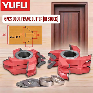 YUFU Hard Metal Face Mill Door Frame Tenon Knife Solid Wood Cabinet Splicing <b>Tool</b> OEM Customizable Uncoated HRC 60-62 for CNC - Product Image 4