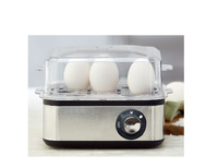 Cuiseur à œufs électrique double couche en acier inoxydable avec arrêt automatique, capacité 8 œufs, pour œufs durs ou mollets, usage domestique