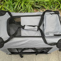 Caisse pour chien portable et pliable pour chiens de grande et moyenne taille Matériau Oxford à motif solide simple avec fermeture à glissière emballé dans une boîte