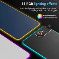 Tapis de souris sans fil 3 en 1 15W, tapis de souris de jeu, tapis de bureau avec support pour téléphone, station de charge magnétique, tapis de souris en caoutchouc RGB