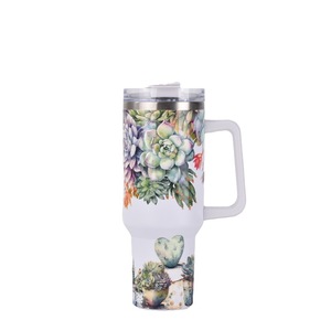 Venta directa de fábrica de acero inoxidable 3D Uv impreso Halloween 40oz tazas vaso taza con asa y tapa de paja - Product Image 5