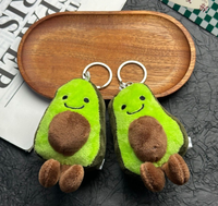 Porte-clés en peluche avocat amusant, pendentif de sac à dos mignon en forme d'avocat, jouet en peluche personnalisé pour machine à griffes