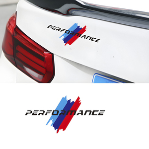 Adesivo de Vinil para Para-choque Traseiro Tri-Color M Performance, Decoração de Carro com Efeito de Pincelada Azul, Roxo e Vermelho - Product Image 1