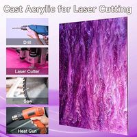 Feuille acrylique haute brillance 3MM effet perle de marbre scintillant pour armoires pour artisans