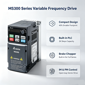 Variador de Frecuencia Original MS300 VFD Monofásico de 0.2kW, 0.4kW, 0.75kW, 1.5kW, 2.2kW, 230V, Inversor de Motor de CA para Control de Velocidad - Product Image 2