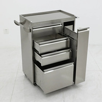 Chariot de Salon en Acier Inoxydable Jincheng, Chariot de Rangement pour Beauté, 4 Tiroirs, Rails Silencieux, Anti-traces de Doigts, Utilisé dans les Salons de Coiffure