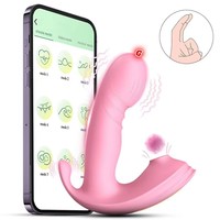 Produits sexuels phares : Culotte vibrante et suceuse pour point G, contrôlée par application, pour femmes
