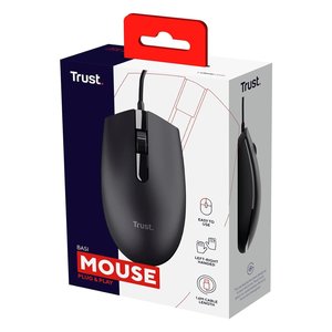 Trust BASI Wired <b>Mouse</b> Black 1.6M Cable Plug Play Left Right Handed <b>USB</b> Type A - Product Image 4