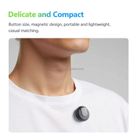 Mikrofon Lavalier Magnetik S10 Wireless 1to2 DSP Peredam Kebisingan untuk Siaran Langsung/Studio/Vlog Luar Ruangan Mikrofon Kerah Mini