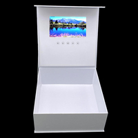 Boîte cadeau promotionnelle personnalisée en carton pliable avec écran LCD 7 pouces, impression personnalisée pour mariage, Noël