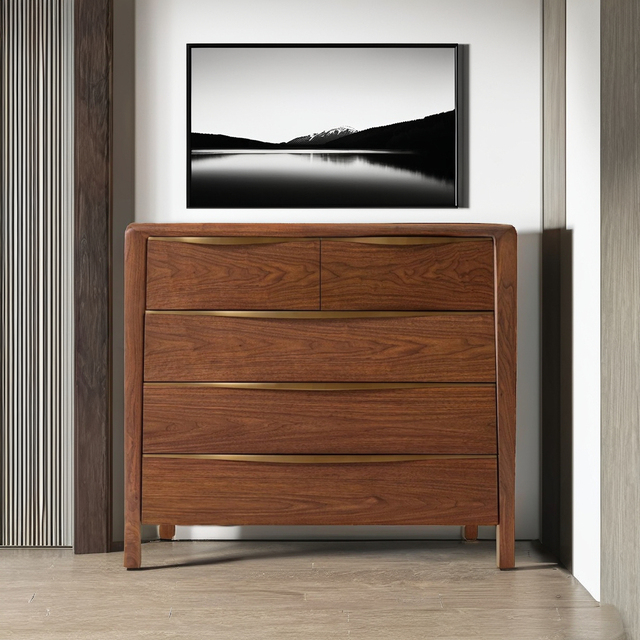 FERLY 2024 New Solid Walnut Wood Modern Bedroom Furniture Floating Nightstand With Drawer Custom Floating Bedside Table
