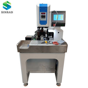 Semi Auto 4-Point Indent Crimping <b>Machine</b> for Aviation Connector Terminals and Circular Solid Pins with Stripping Tool - Product Image 1