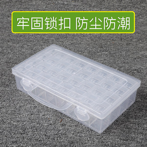 Transparent Storage Box 64 Compartment PP Plastic Desktop Organizer With Lid For Office Parts Storage - Product Image 2