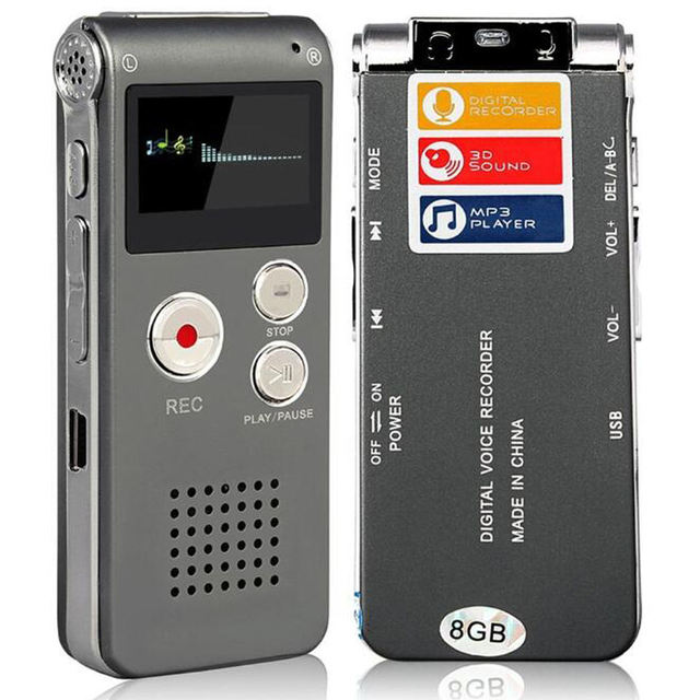Manufacturer 8GB Digital Voice Recorder With LCD Screen Microphone MP3 Player