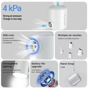 Compressore d'Aria Elettronico Portatile ad Alta Pressione 30-50 PSI 2200mAh con Luce LED per Campeggio ed Escursionismo, Vendita all'Ingrosso dalla Fabbrica Cinese - Product Image 5