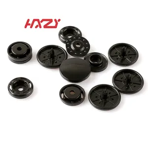 HXZY Top Venta Color Logo Sujetador Prensa Plástico Botón a presión Resina Flatback Cuatro partes Botones a presión Máquina para ropa Chaqueta