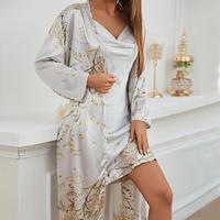 Ensemble Pyjama Deux Pièces Confortable, Robes de Nuit Tendance pour Femme, Costume d'Intérieur Élégant
