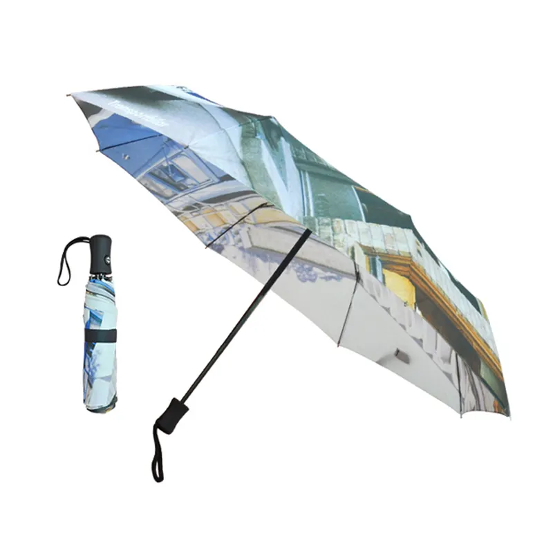 Foto stampa personalizzata del design pieghevole personalizzato regenschirm ombrello nessun minimo
