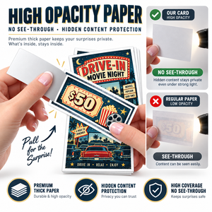 Cartes de jeu personnalisées en forme de rectangle long, avec logo, écologiques, faciles à décoller, cartes à gagner instantanément, cartes à languette - Product Image 5