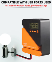 Contrôleur de charge solaire MPPT 10A 20A 30A 40A 50A 60A avec port USB et affichage LCD de la puissance de la batterie, compatible avec les panneaux solaires 12V 24V