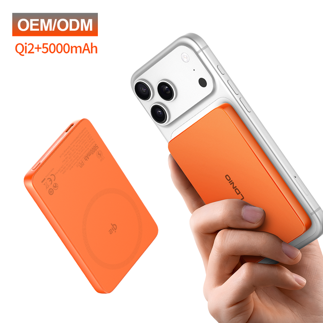LDNIO PQ28(Qi2) Wholesale Qi2 Certified Power Bank Custom Logo 5000mAh Magnetic Wireless Charger Power Bank