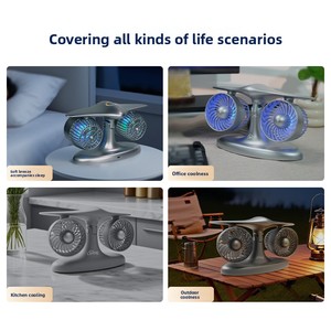 Ventilador de escritorio creativo con forma de avión, con batería de gran capacidad de 8000 mAh, silencioso y de larga duración. - Product Image 3