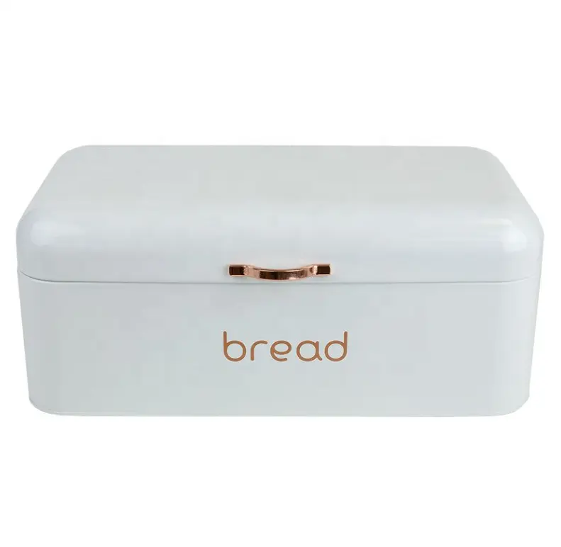 Rustic Bread Storage Container Metal Bread Bin Farmhouse Bread Box For Kitchen Countertop