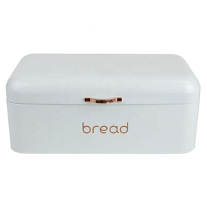 Rustic Bread Storage Container Metal Bread Bin Farmhouse Bread Box For Kitchen Countertop