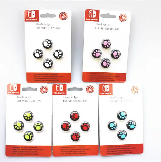 4 PCS Analog Grips Switch Silicone Thumb Stick Covers Cap for Nintendo Switch & Switch Lite