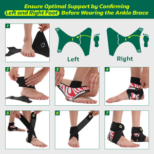 Estabilizador de Tobillo con Compresión 360 y Correa en Y, Transpirable, Ajuste Delgado, para Prevención de Lesiones Deportivas, Unisex, Protección Invernal - Product Image 4