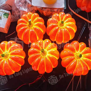 3d <b>Halloween</b> Pumpkin Sculpture Lamp Outdoor Fiberglass Decorative <b>Light</b> For Festival Garden Landscape Lighting - Product Image 2