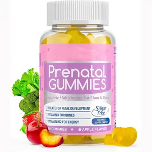 Biocaro Suplemento de Fertilidad Multivitamínico, Ácido Fólico, Gomitas Prenatales con Vitamina K, B6, Hierro, Folato, Marca Privada, OEM