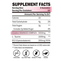 Tiora Vente en gros OEM Marque privée Supplément gommeux de créatine monohydrate 5000mg saveur fraise en forme d'ours avec vitamine B12