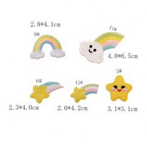 Self Adhesive Cute Marcorns Color rainbow Star Patch for Clothes Bag Decoration - Product Image 4