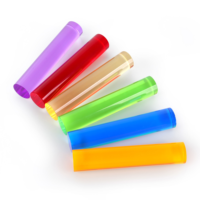 Barres lumineuses rondes en acrylique de couleur unie pour la décoration LED