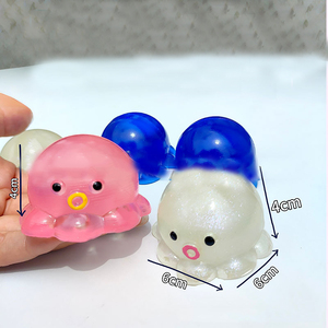 ของเล่นบีบปลาหมึกใสแบบใหม่ ซีรีส์สควิชชี่เนื้อเจลลี่เหนียว บรรเทาความเครียด ของขวัญสำหรับวัยรุ่นและผู้ใหญ่ ขายส่งสควิชชี่ - Product Image 1