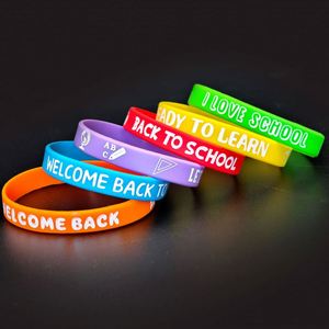 Custom Logo <b>Red</b> Ribbon Hiv Prevention Silicone Health Promotion Awareness Rubber <b>Bracelet</b> for Event Use - Product Image 3