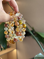 Bracelet en cristal naturel Sinyore - Citrine / Quartz jaune tour
