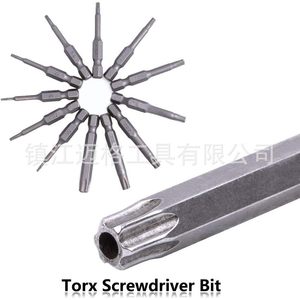 Hollow Torx <b>Screwdriver</b> <b>Bit</b> <b>Set</b> 50mm S2 Steel Industrial Grade Plum Blossom Shape - Product Image 2