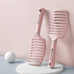 Peine elástico antiestático para masaje <span class=keywords><strong>de</strong></span> cabello, múltiples estilos, cepillos para el cabello <span class=keywords><strong>de</strong></span> cuero cabelludo húmedo/seco para peluquerí<span class=keywords><strong>a</strong></span>, mango <span class=keywords><strong>de</strong></span> plástico - Product Image 2