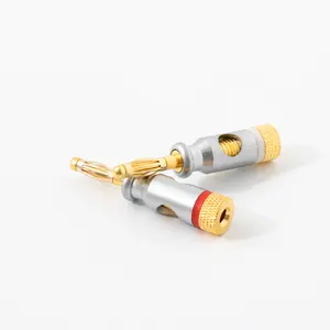 Stable And Reliable open hole High Premium gold plated 4mm banana plug connector