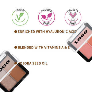 Personalice su marca de larga duración impermeable Etiqueta Privada cosméticos brillo prensado polvo paleta al por mayor contorno cara polvo - Product Image 4