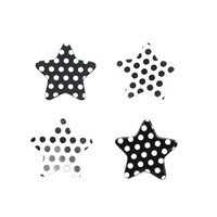 Pince à cheveux en acétate pour femme, style coréen et japonais, motif étoile à cinq branches et pois, mignonne et tendance, idéale pour le quotidien, cadeau, emballage carton