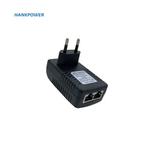 OEM מפעל 12V-48V האיחוד האירופי ארה"ב תקע 2 RJ45 יציאת כוח עיצוב מזרק ספליטר POE כוח מתאם over Ethernet ספק