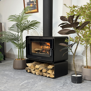 Cheminée <span class=keywords><strong>à</strong></span> <span class=keywords><strong>bois</strong></span> haut de gamme <span class=keywords><strong>à</strong></span> double plaque en acier avec panneau en <span class=keywords><strong>vermiculite</strong></span> pour villa et gîte - Product Image 3
