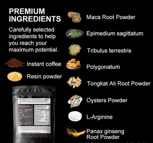 Maca adam güç enerji kahve erkekler için anında <span class=keywords><strong>Ginseng</strong></span> siyah Maca tozu nötr tat çanta ambalaj zayıflama büyütme faydaları - Product Image 2