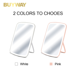 طاولة مكتب مكبرة قابلة للطي قابلة للطي من Boudoir ، مرآة Led مكياج مستحضرات التجميل ، مرآة Led مع أضواء - Product Image 4