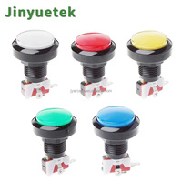 JY Factory Best Price Custom Durable 45mm 5/12/24V LED Illuminated Momentary Video Arcade Game Push Button Plastic 1 Year