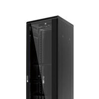 Ningbo lepin usine personnaliser noir 42u serveur reck armoire réseau vent froid canal verre porte armoire informatique data centre